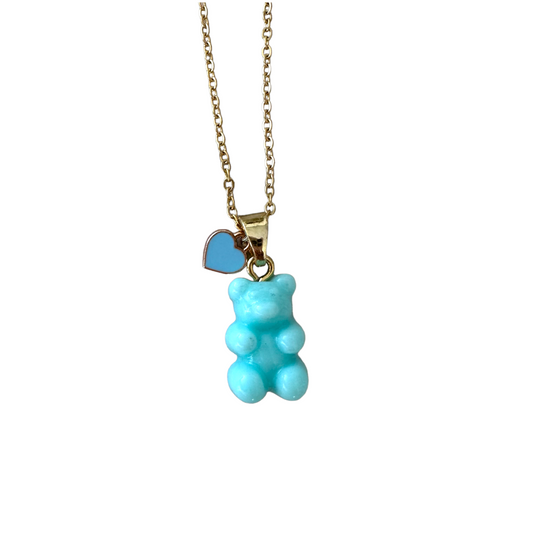 Miss Tiffany Mini Heart Bear Necklace