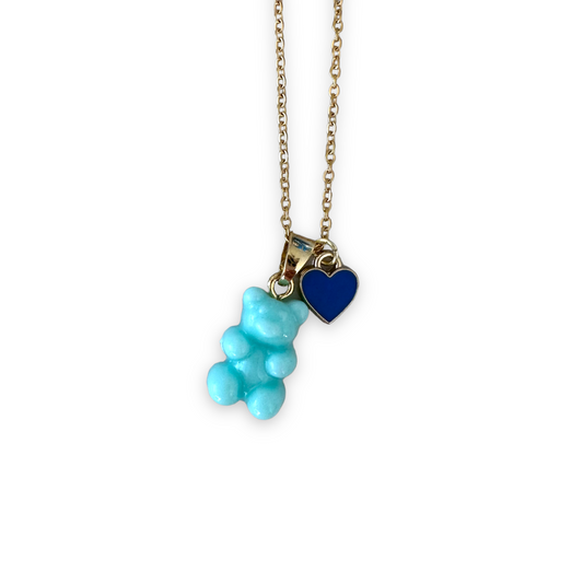 Miss Tiffany's Small Heart Bear Necklace