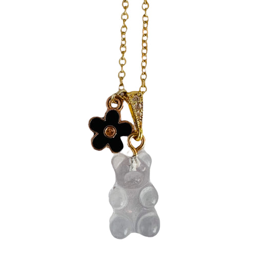 Flower Power Signature Jelly Bear Necklace